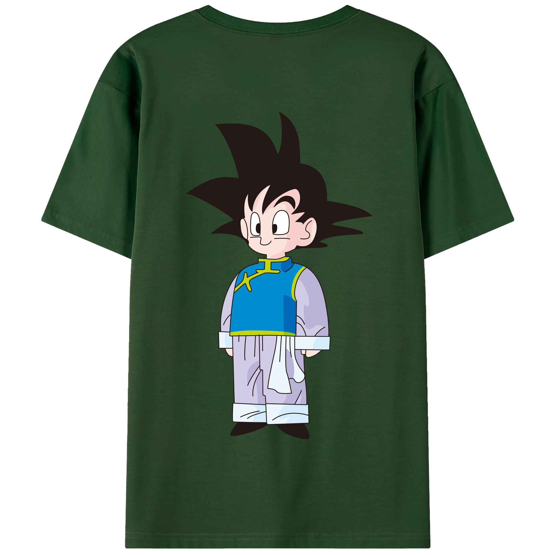 （画像用） ドラゴンボール 孫悟空（そん ごくう）Son Goku カカロット DRAGON BALL Kakarotto 綿100％半袖Tシャツ（背面プリント）